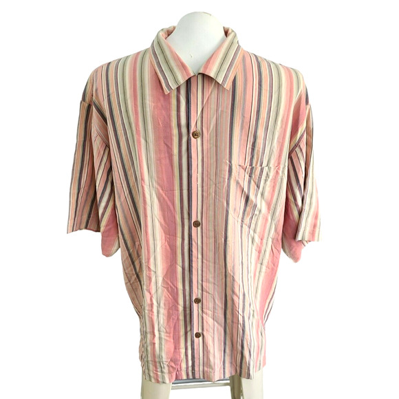 Tommy Bahama Silk‎ Button Down Shirt Size M - Picture 1 of 4
